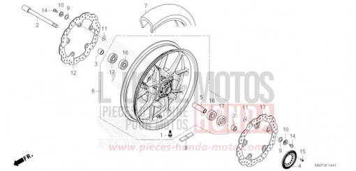 FRONT WHEEL (CBR500RAN/P) CBR500RAN de 2022